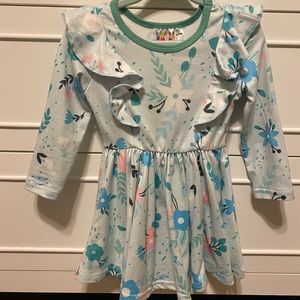 DotDotSmile Ruffle Dress- EUC